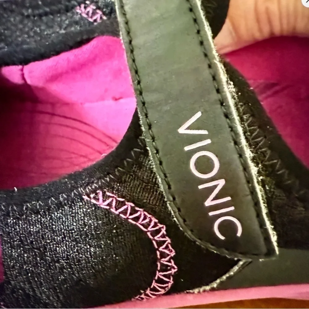 Vionic Black and Pink Maryjane Athletic Shoes‎
